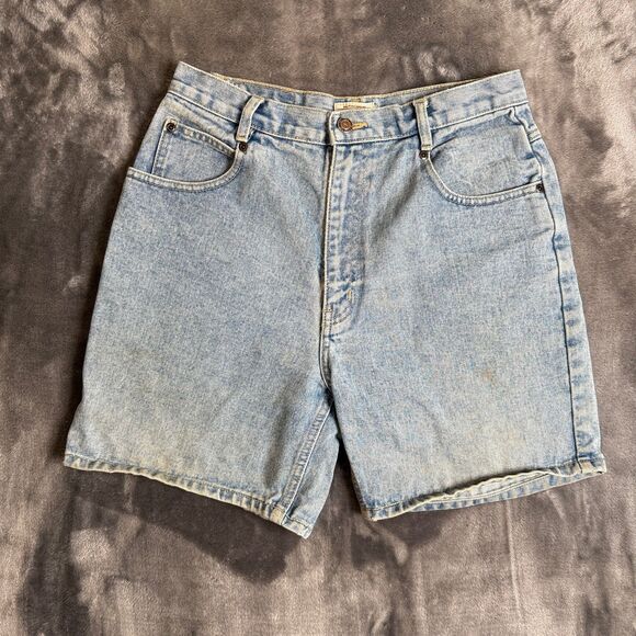Women's St John's Bay Size 12 Petite Jean Denim Short Jorts Light Washed - Picture 1 of 7